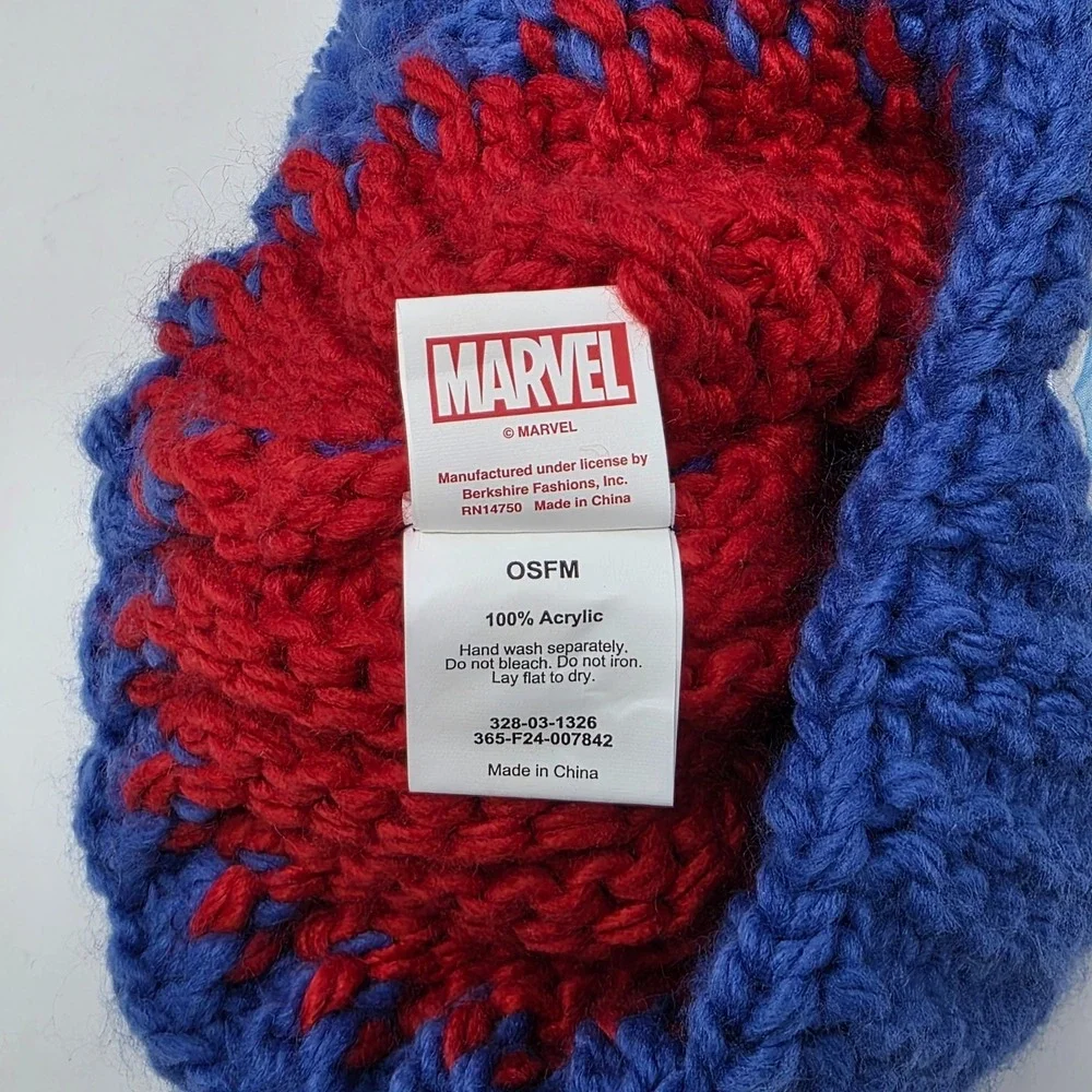 Spidey and His Amazing Friends Spiderman Toddler‎ Beanie Hat Cap Red/Blue Knit